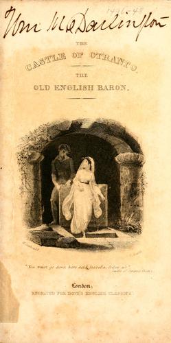 Cover of The Castle of Otranto