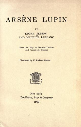 Cover of Arsène Lupin