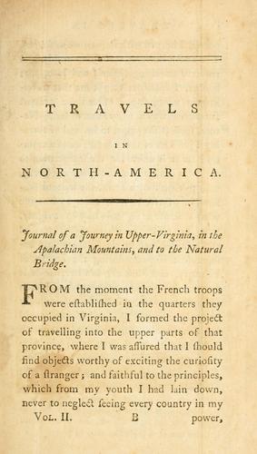 Cover of Travels in North-America