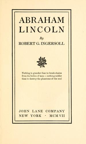 Cover of Abraham Lincoln