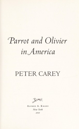 Cover of Parrot and Olivier in America