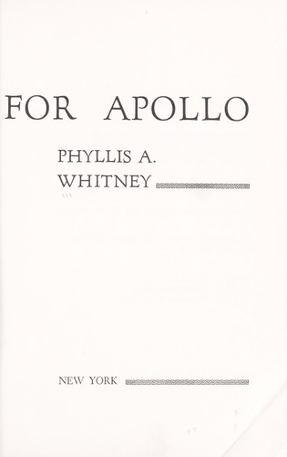 Cover of Seven Tears for Apollo