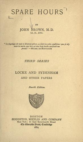 Cover of Spare Hours