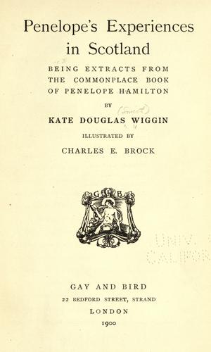 Cover of Penelope's Experiences in Scotland