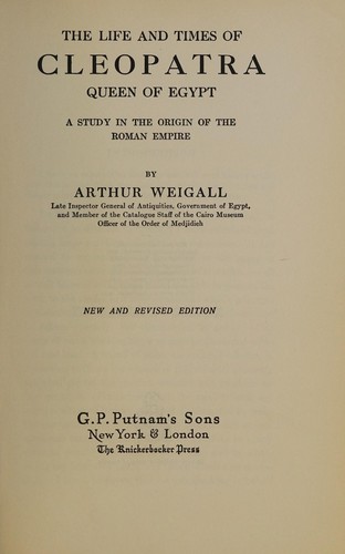 Cover of The life and times of Cleopatra, queen of Egypt