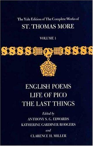 Cover of The Yale Edition of The Complete Works of St. Thomas More