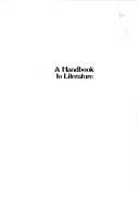 Cover of A handbook to literature
