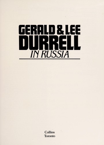Cover of Gerald and Lee Durrell in Russia