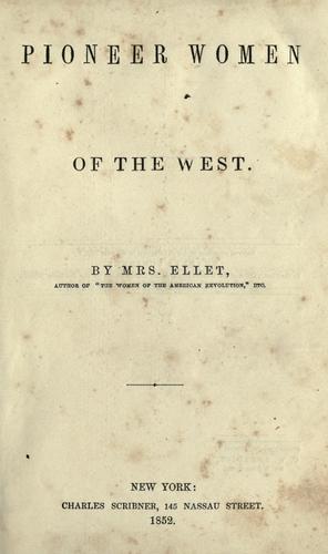 Cover of The pioneer women of the West