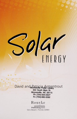 Cover of Solar energy