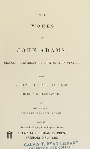 Cover of The works of John Adams