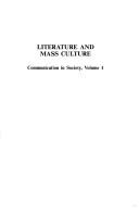 Cover of Literature and mass culture
