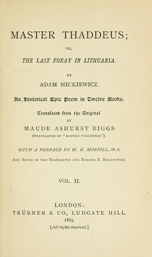 Cover of Master Thaddeus