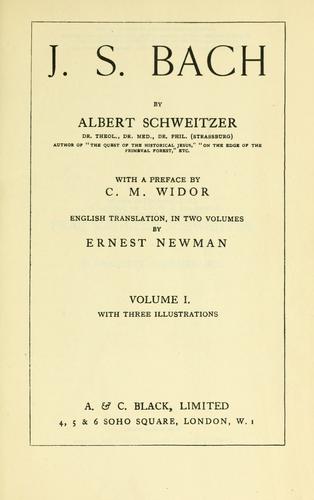 Cover of J. S. Bach