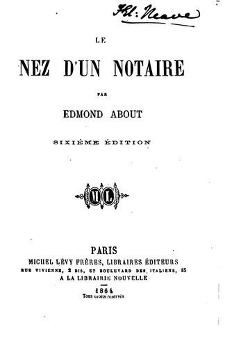 Cover of La nez d'un notaire