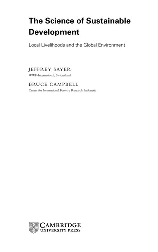 Cover of The Science of sustainable development