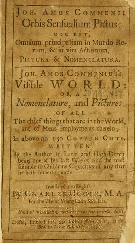 Cover of Orbis sensualium pictus