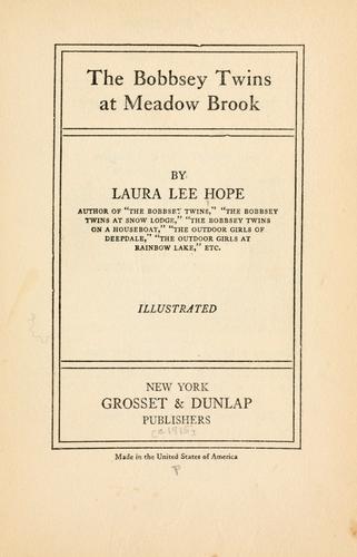 Cover of The Bobbsey Twins at Meadow Brook