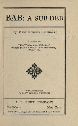 Cover of Bab : a sub-deb