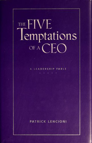 Cover of The five temptations of a CEO