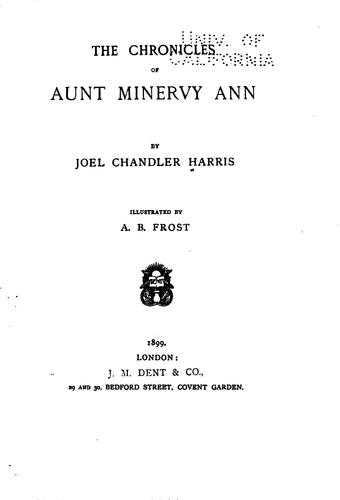 Cover of The chronicles of Aunt Minervy Ann