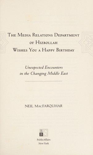 Cover of The media relations department of Hizbollah wishes you a happy birthday