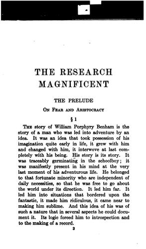 Cover of The research magnificent