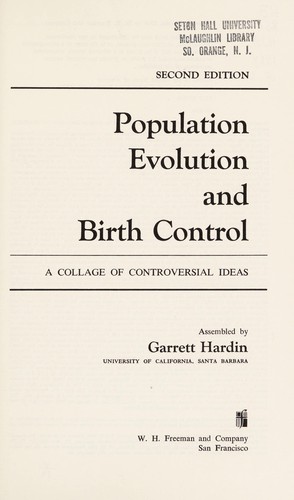 Cover of Population, evolution, & birth control