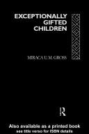 Cover of Exceptionally gifted children