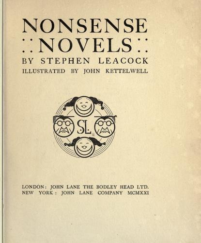 Cover of Nonsense novels