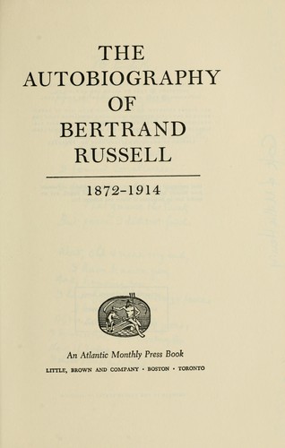 Cover of The Autobiography of Bertrand Russell, Vol. 1