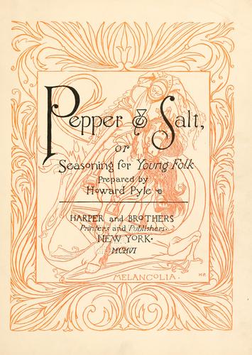 Cover of Pepper & Salt or Seasoning for Young Folk