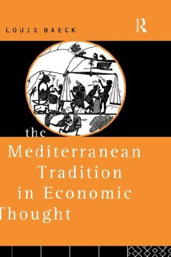 Cover of The Mediterranean tradition in economic thought