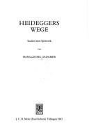 Cover of Heideggers Wege