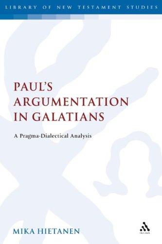 Cover of Paul's Argumentation in Galatians