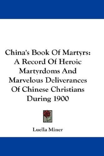 Cover of China's Book of Martyrs