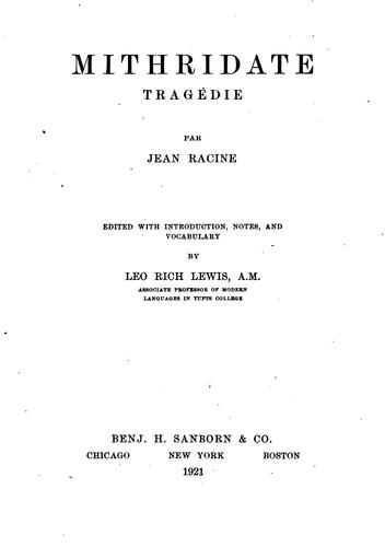 Cover of Mithridate