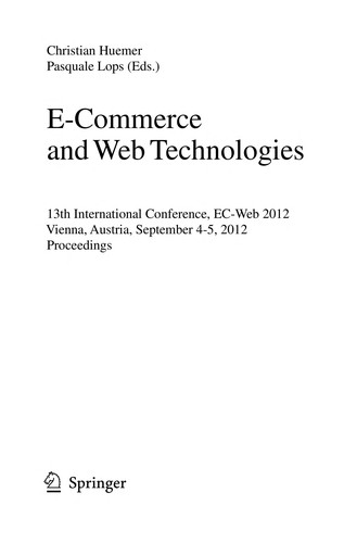 Cover of E-Commerce and Web Technologies
