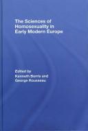 Cover of The Sciences of Homosexuality in Early Modern Europe