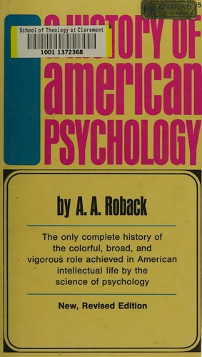 Cover of History of American psychology