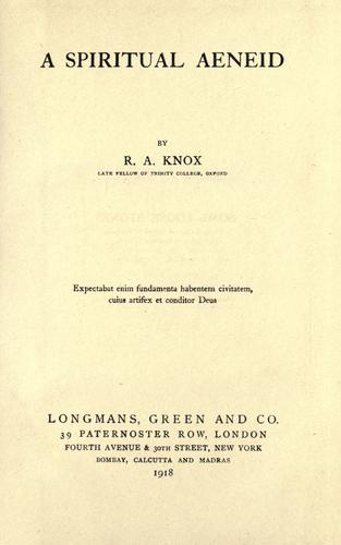 Cover of A Spiritual Aeneid