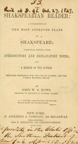Cover of The Shakspearean Reader