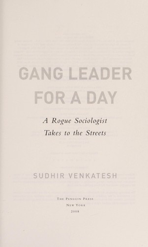 Cover of Gang leader for a day