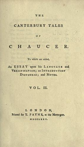Cover of The Canterbury Tales