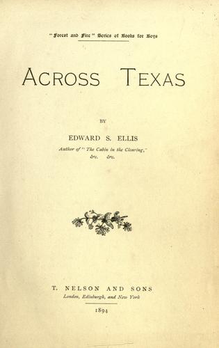 Cover of Across Texas