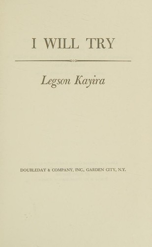 Cover of I will try