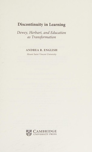 Cover of Discontinuity in Learning