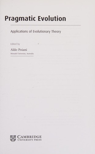Cover of Pragmatic evolution