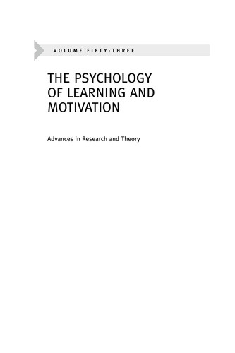 Cover of The psychology of learning and motivation