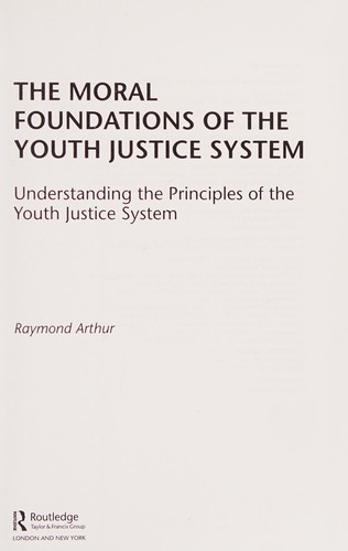 Cover of Moral Foundations of the Youth Justice System